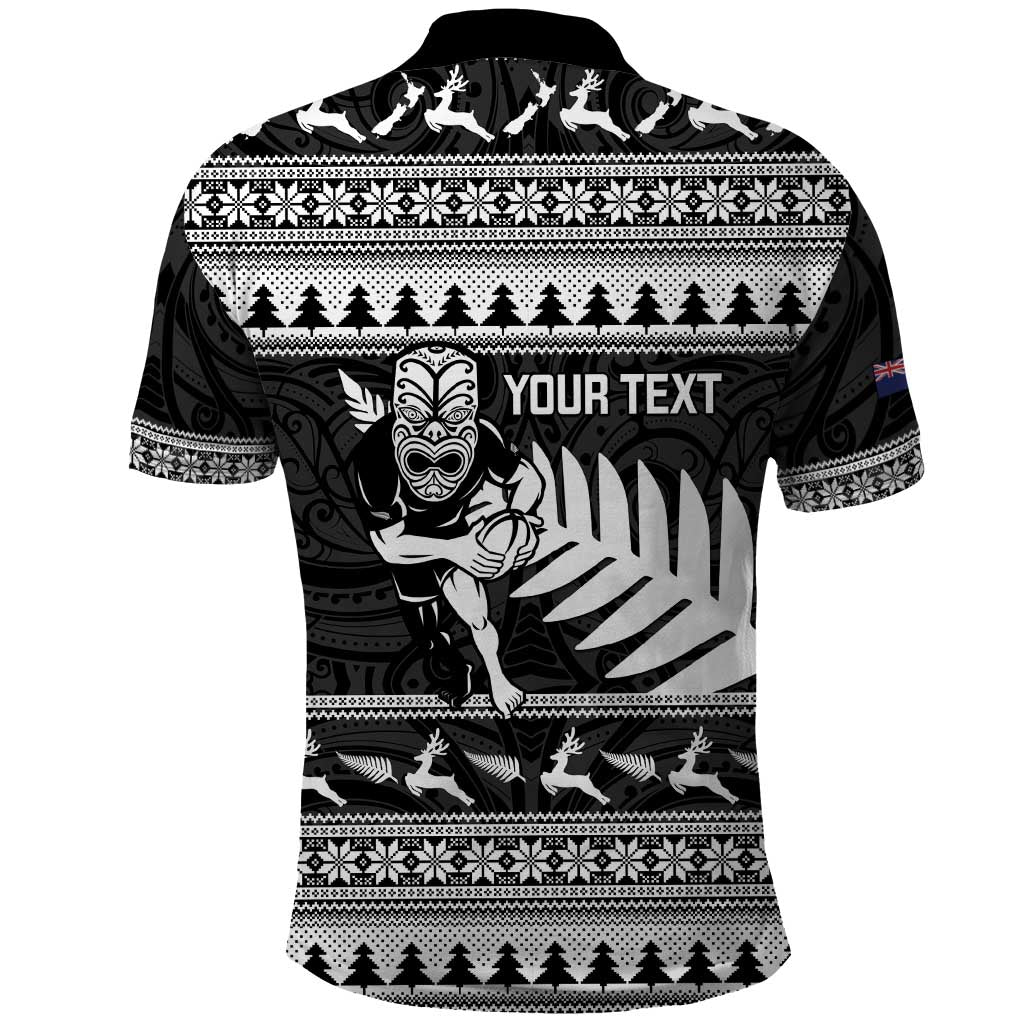 New Zealand Christmas Rugby Personalised Polo Shirt Meri Kirihimete All Black Maori - Aussie Hoodie
