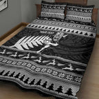 New Zealand Christmas Rugby Personalised Quilt Bed Set Meri Kirihimete All Black Maori - Aussie Hoodie