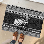 New Zealand Christmas Rugby Personalised Rubber Doormat Meri Kirihimete All Black Maori - Aussie Hoodie