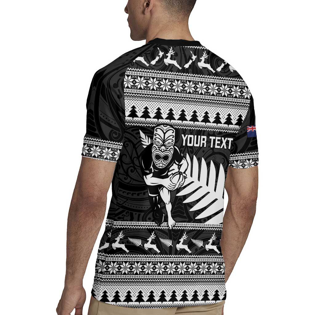 New Zealand Christmas Rugby Personalised Rugby Jersey Meri Kirihimete All Black Maori - Aussie Hoodie