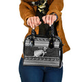 New Zealand Christmas Rugby Personalised Shoulder Handbag Meri Kirihimete All Black Maori - Aussie Hoodie