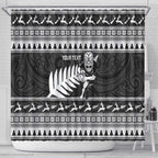 New Zealand Christmas Rugby Personalised Shower Curtain Meri Kirihimete All Black Maori - Aussie Hoodie