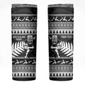 New Zealand Christmas Rugby Personalised Skinny Tumbler Meri Kirihimete All Black Maori - Aussie Hoodie