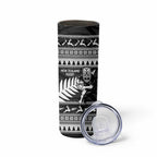 New Zealand Christmas Rugby Personalised Skinny Tumbler Meri Kirihimete All Black Maori - Aussie Hoodie