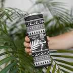 New Zealand Christmas Rugby Personalised Skinny Tumbler Meri Kirihimete All Black Maori - Aussie Hoodie