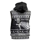New Zealand Christmas Rugby Personalised Sleeveless Hoodie Meri Kirihimete All Black Maori - Aussie Hoodie