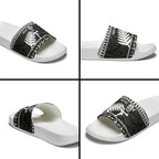 New Zealand Christmas Rugby Personalised Slide Sandals Meri Kirihimete All Black Maori - Aussie Hoodie