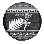 New Zealand Christmas Rugby Personalised Spare Tire Cover Meri Kirihimete All Black Maori - Aussie Hoodie