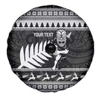 New Zealand Christmas Rugby Personalised Spare Tire Cover Meri Kirihimete All Black Maori - Aussie Hoodie