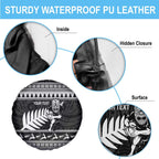 New Zealand Christmas Rugby Personalised Spare Tire Cover Meri Kirihimete All Black Maori - Aussie Hoodie