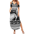 New Zealand Christmas Rugby Personalised Summer Maxi Dress Meri Kirihimete All Black Maori - Aussie Hoodie
