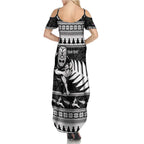 New Zealand Christmas Rugby Personalised Summer Maxi Dress Meri Kirihimete All Black Maori - Aussie Hoodie