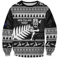 New Zealand Christmas Rugby Personalised Sweatshirt Meri Kirihimete All Black Maori - Aussie Hoodie