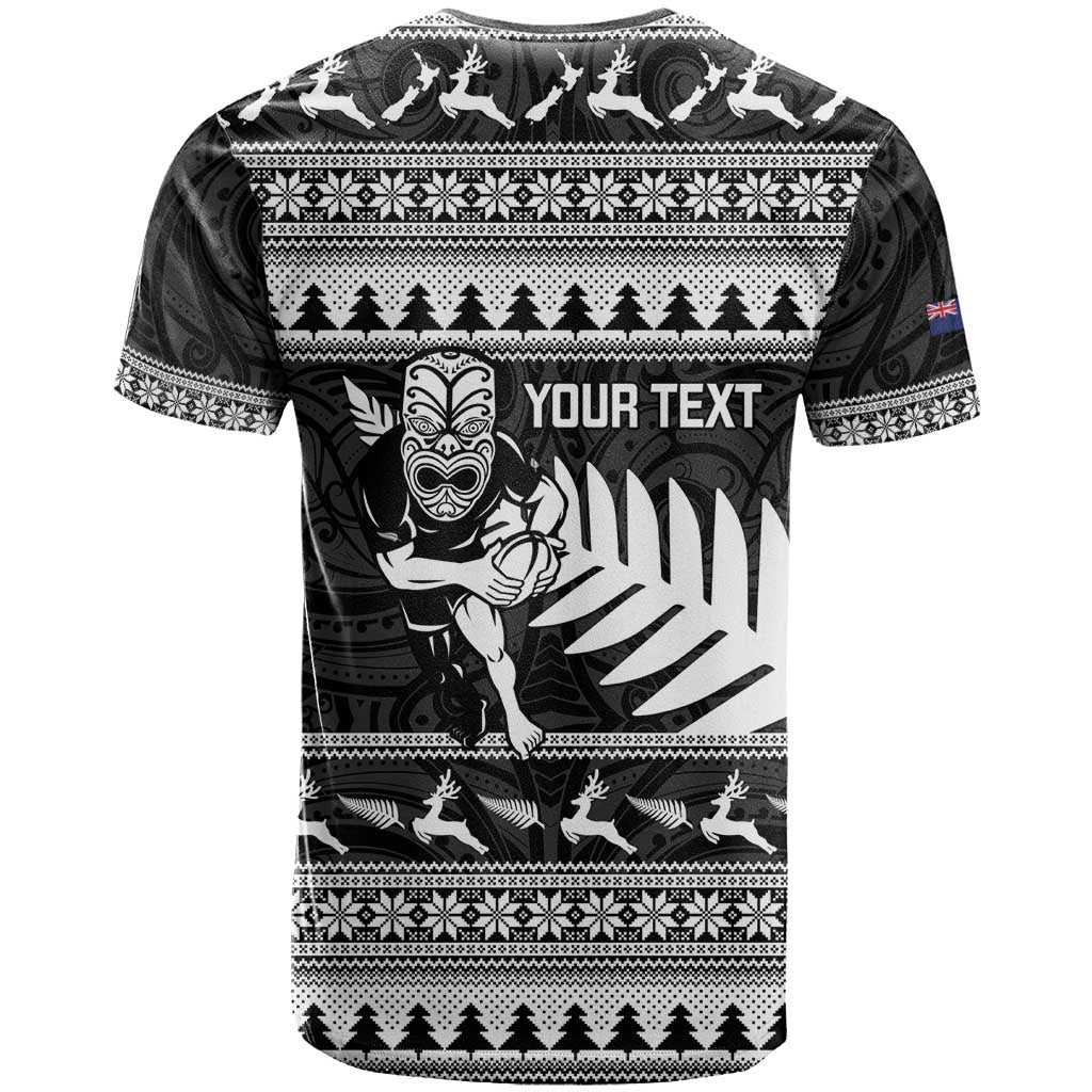 New Zealand Christmas Rugby Personalised T Shirt Meri Kirihimete All Black Maori - Aussie Hoodie