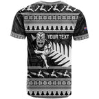 New Zealand Christmas Rugby Personalised T Shirt Meri Kirihimete All Black Maori - Aussie Hoodie