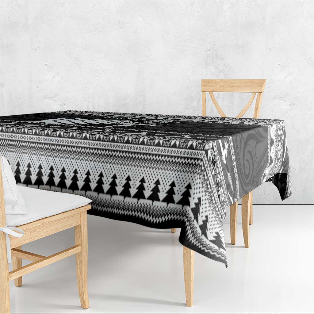 New Zealand Christmas Rugby Personalised Tablecloth Meri Kirihimete All Black Maori - Aussie Hoodie