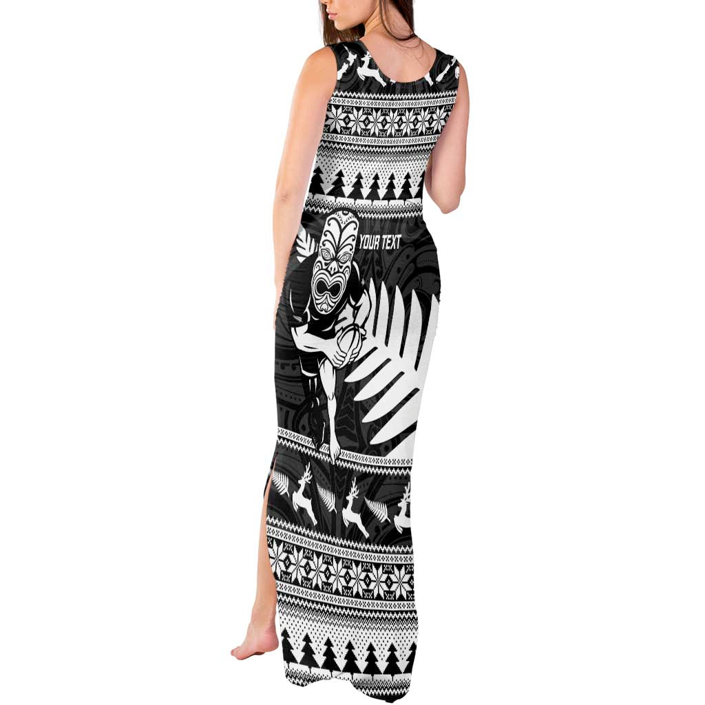 New Zealand Christmas Rugby Personalised Tank Maxi Dress Meri Kirihimete All Black Maori - Aussie Hoodie