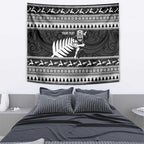New Zealand Christmas Rugby Personalised Tapestry Meri Kirihimete All Black Maori - Aussie Hoodie