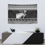 New Zealand Christmas Rugby Personalised Tapestry Meri Kirihimete All Black Maori - Aussie Hoodie