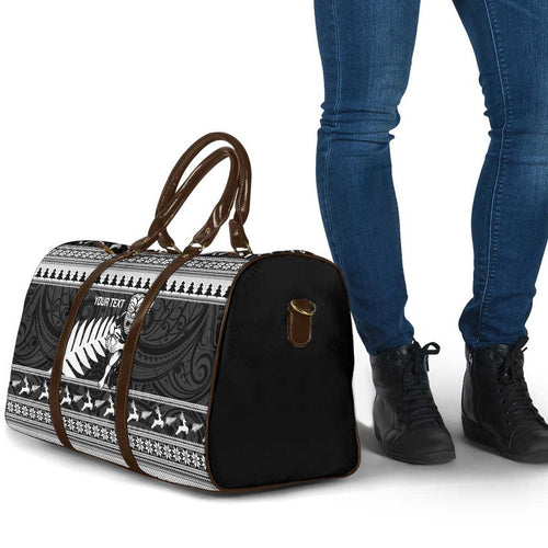 New Zealand Christmas Rugby Personalised Travel Bag Meri Kirihimete All Black Maori - Aussie Hoodie