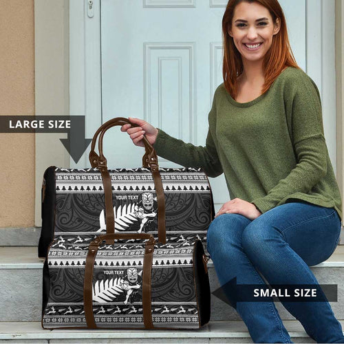 New Zealand Christmas Rugby Personalised Travel Bag Meri Kirihimete All Black Maori - Aussie Hoodie