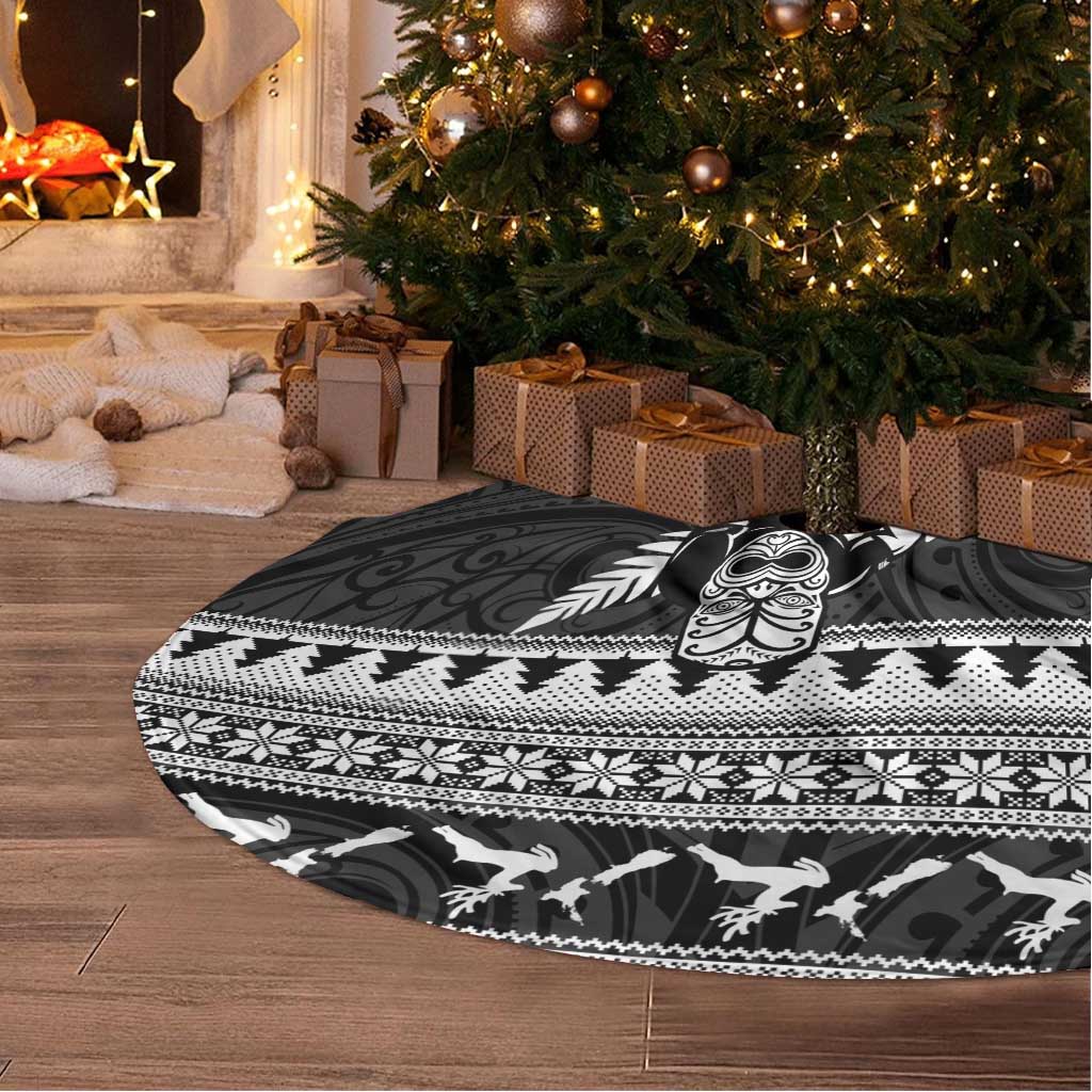 New Zealand Christmas Rugby Tree Skirt Meri Kirihimete All Black Maori - Aussie Hoodie