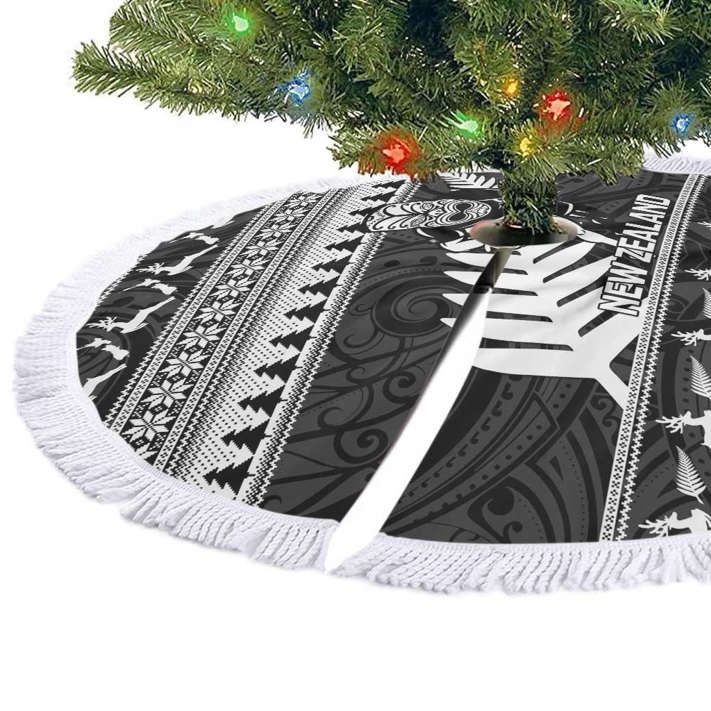 New Zealand Christmas Rugby Tree Skirt Meri Kirihimete All Black Maori - Aussie Hoodie