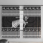 New Zealand Christmas Rugby Personalised Window Curtain Meri Kirihimete All Black Maori - Aussie Hoodie