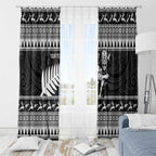 New Zealand Christmas Rugby Personalised Window Curtain Meri Kirihimete All Black Maori - Aussie Hoodie