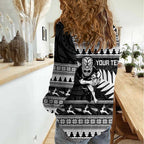 New Zealand Christmas Rugby Personalised Women Casual Shirt Meri Kirihimete All Black Maori - Aussie Hoodie