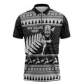 New Zealand Christmas Rugby Personalised Zipper Polo Shirt Meri Kirihimete All Black Maori - Aussie Hoodie