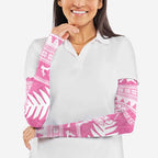 New Zealand Christmas Rugby Personalised Arm Sleeves Meri Kirihimete All Black Maori Pink Version - Aussie Hoodie