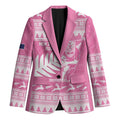 New Zealand Christmas Rugby Personalised Blazer Meri Kirihimete All Black Maori Pink Version - Aussie Hoodie