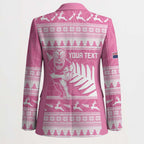 New Zealand Christmas Rugby Personalised Blazer Meri Kirihimete All Black Maori Pink Version - Aussie Hoodie