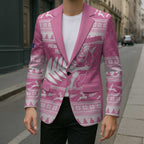 New Zealand Christmas Rugby Personalised Blazer Meri Kirihimete All Black Maori Pink Version - Aussie Hoodie
