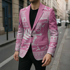 New Zealand Christmas Rugby Personalised Blazer Meri Kirihimete All Black Maori Pink Version - Aussie Hoodie