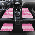 New Zealand Christmas Rugby Personalised Car Mats Meri Kirihimete All Black Maori Pink Version - Aussie Hoodie