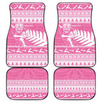 New Zealand Christmas Rugby Personalised Car Mats Meri Kirihimete All Black Maori Pink Version - Aussie Hoodie