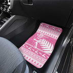 New Zealand Christmas Rugby Personalised Car Mats Meri Kirihimete All Black Maori Pink Version - Aussie Hoodie