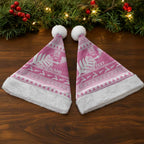 New Zealand Christmas Rugby Personalised Christmas Santa Hat Meri Kirihimete All Black Maori Pink Version - Aussie Hoodie