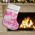 New Zealand Christmas Rugby Personalised Christmas Stocking Meri Kirihimete All Black Maori Pink Version - Aussie Hoodie
