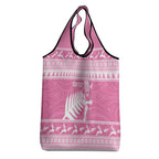 New Zealand Christmas Rugby Personalised Grocery Bag Meri Kirihimete All Black Maori Pink Version - Aussie Hoodie