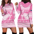 New Zealand Christmas Rugby Personalised Hoodie Dress Meri Kirihimete All Black Maori Pink Version - Aussie Hoodie