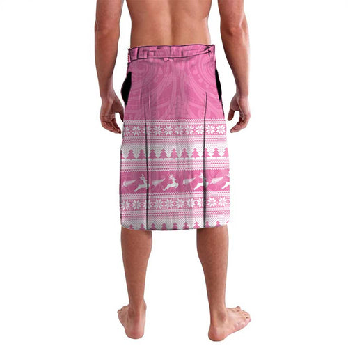 New Zealand Christmas Rugby Personalised Lavalava Meri Kirihimete All Black Maori Pink Version - Aussie Hoodie