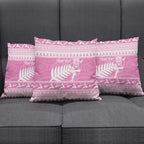 New Zealand Christmas Rugby Personalised Pillow Cover Meri Kirihimete All Black Maori Pink Version - Aussie Hoodie