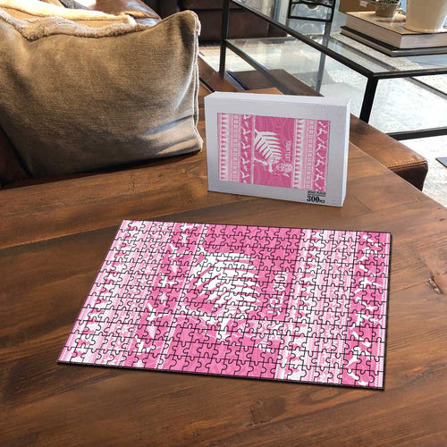 New Zealand Christmas Rugby Personalised Puzzle Meri Kirihimete All Black Maori Pink Version - Aussie Hoodie