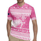 New Zealand Christmas Rugby Personalised Rugby Jersey Meri Kirihimete All Black Maori Pink Version - Aussie Hoodie