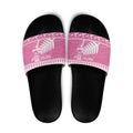 New Zealand Christmas Rugby Personalised Slide Sandals Meri Kirihimete All Black Maori Pink Version - Aussie Hoodie