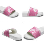 New Zealand Christmas Rugby Personalised Slide Sandals Meri Kirihimete All Black Maori Pink Version - Aussie Hoodie