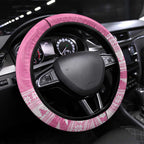 New Zealand Christmas Rugby Steering Wheel Cover Meri Kirihimete All Black Maori Pink Version - Aussie Hoodie
